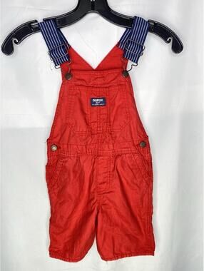Oshkosh B'gosh Toddler Red Overalls, Size 5T/5A